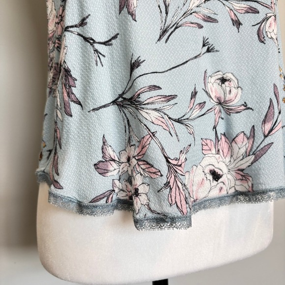 Love Stitch Y2K Tank Cami Fairy Feminine Floral Lace Baby Blue Size Small - Picture 9 of 12
